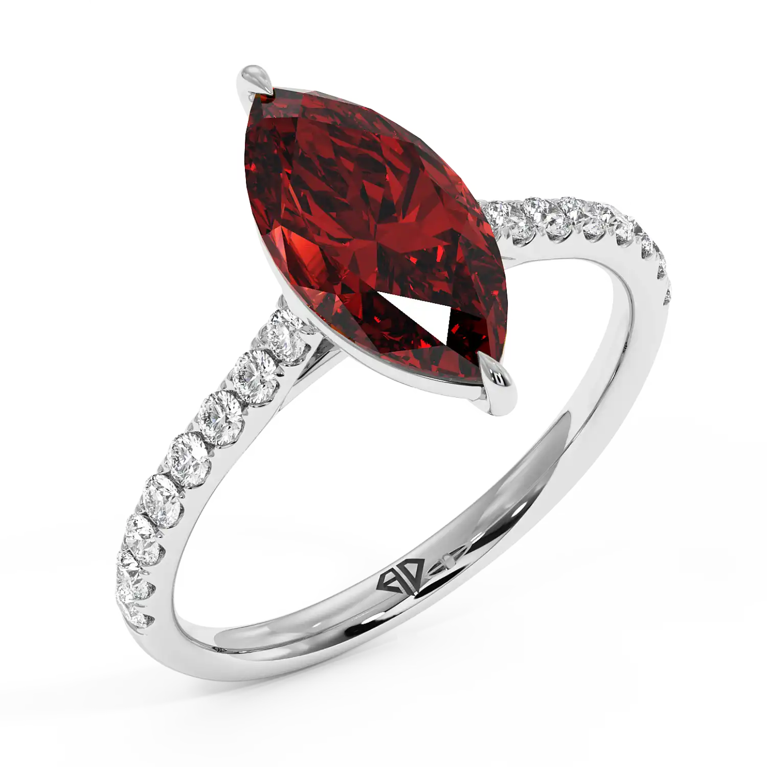 Platinum Poppy Micro Engagement Ring