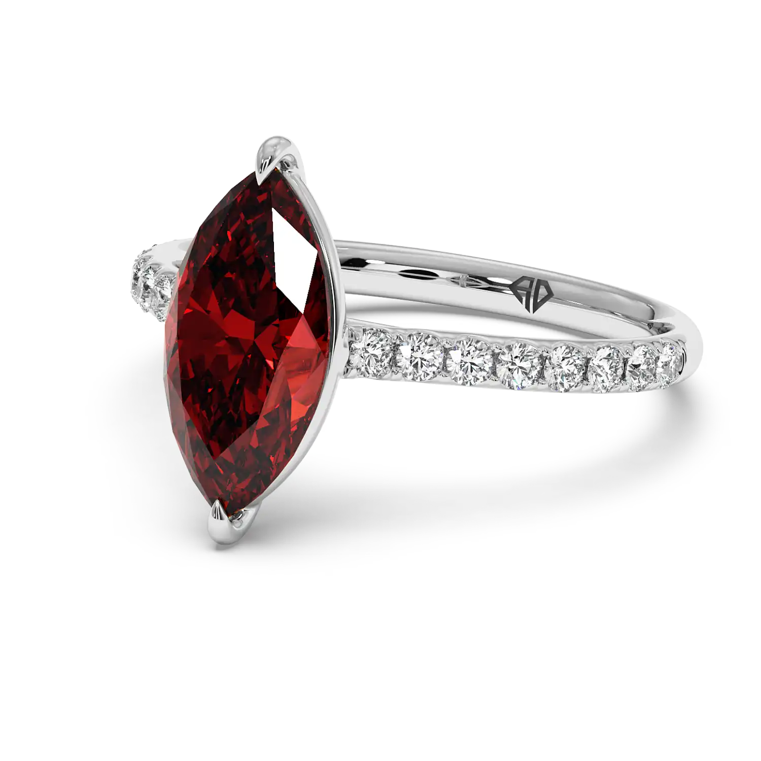 Platinum Poppy Micro Engagement Ring