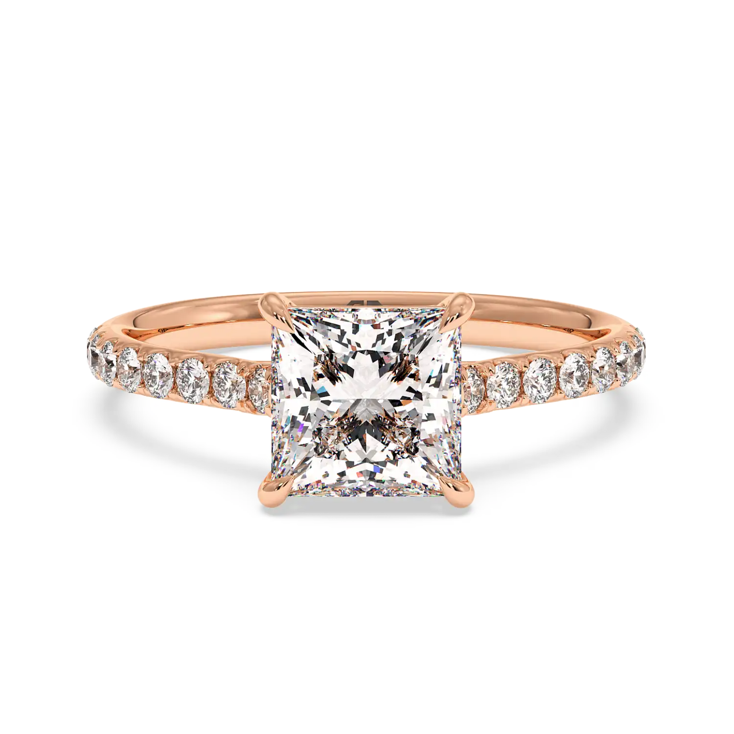 18K White Gold Poppy Micro Engagement Ring