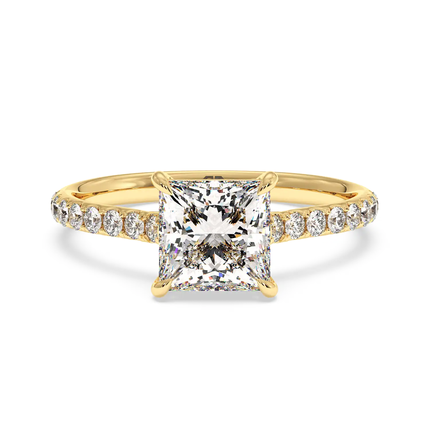 18K White Gold Poppy Micro Engagement Ring