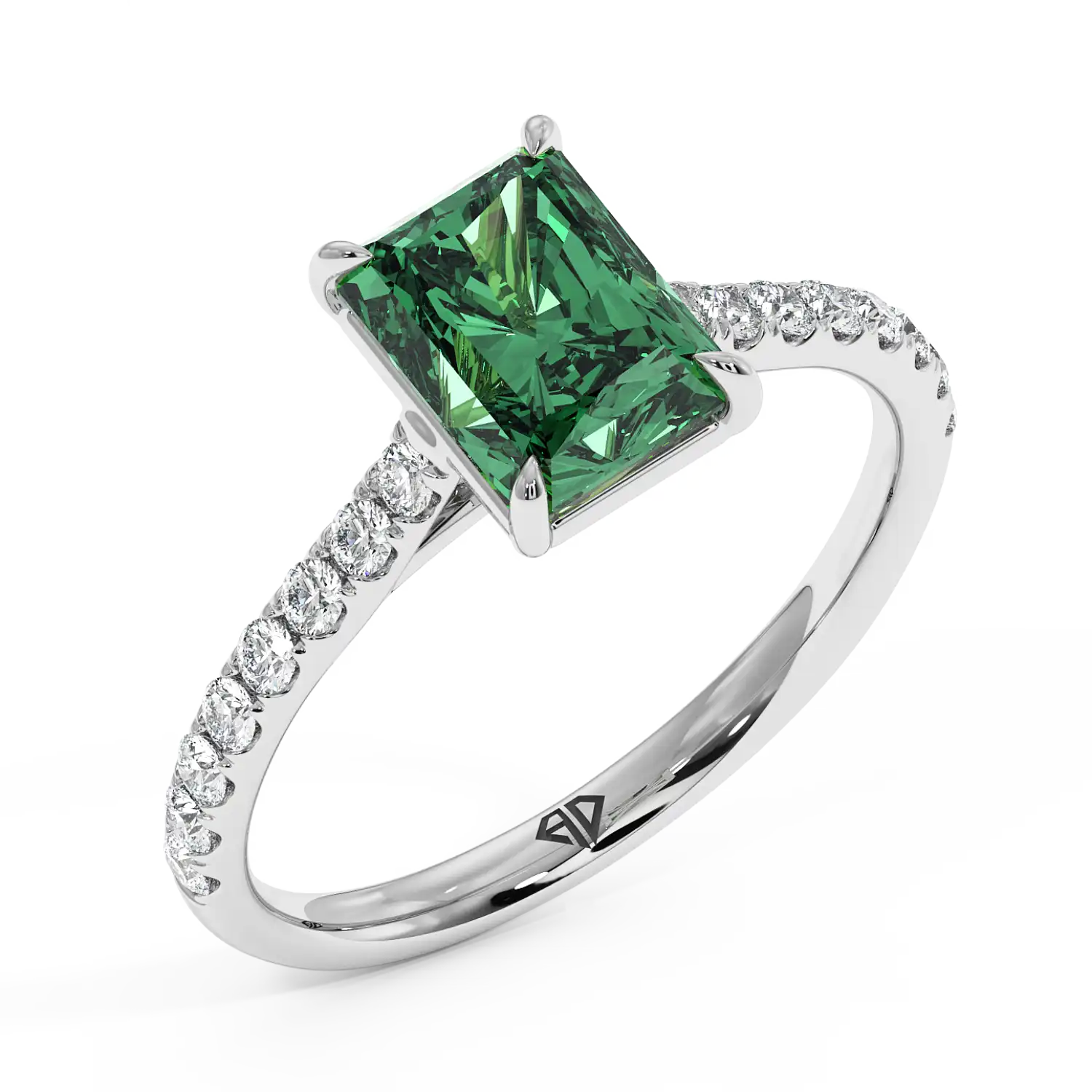 Platinum Poppy Micro Diamond Solitaire Engagement Ring