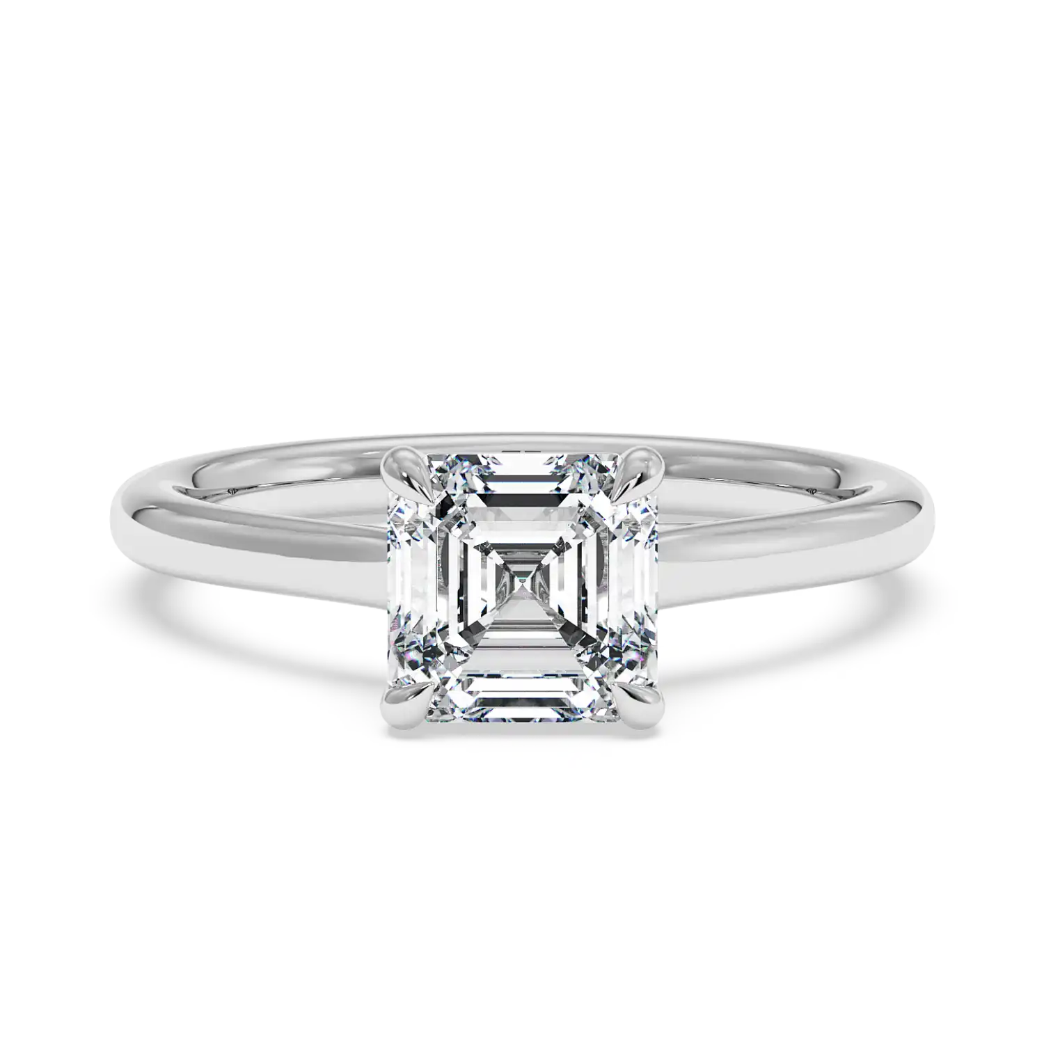 18K White Gold Rowen Solitaire Engagement Ring