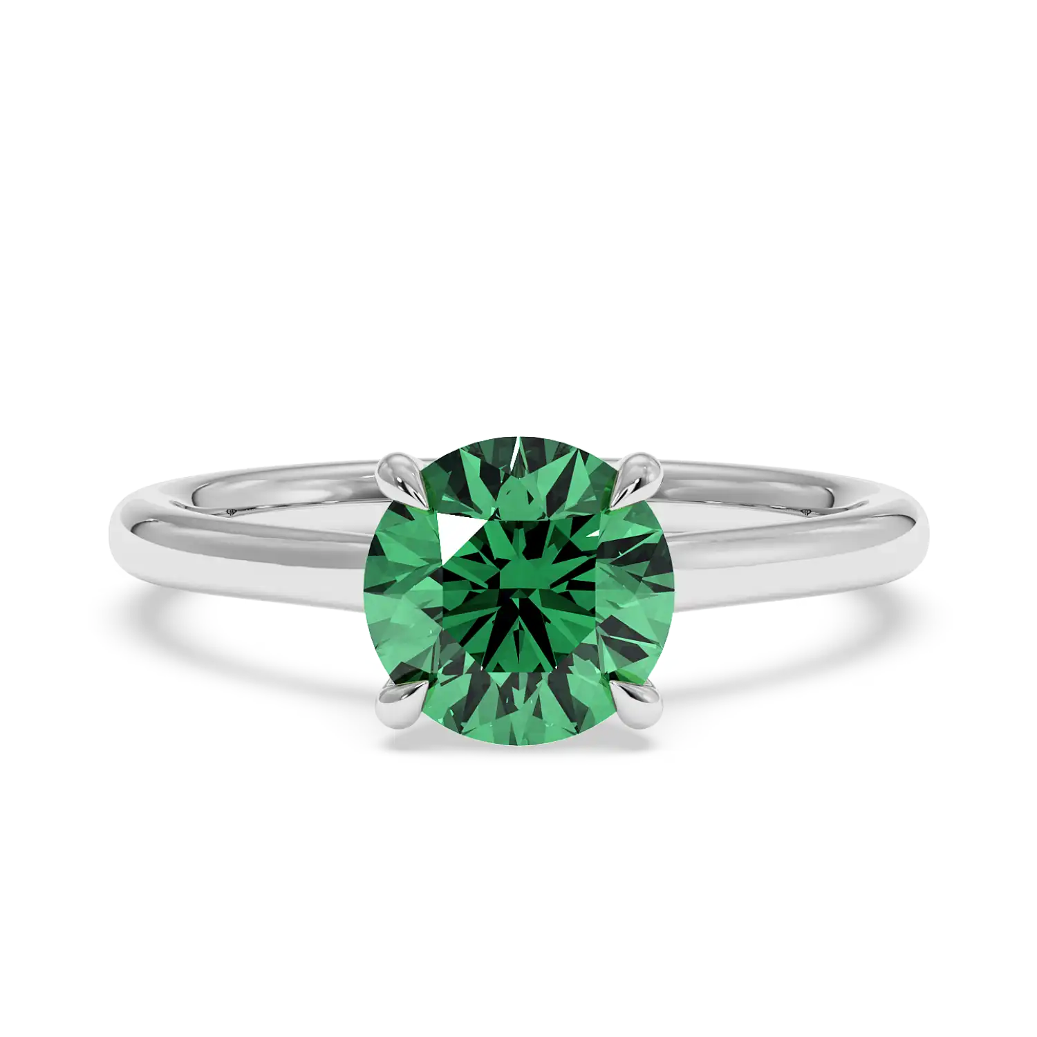 18K White Gold Rowen Solitaire Engagement Ring