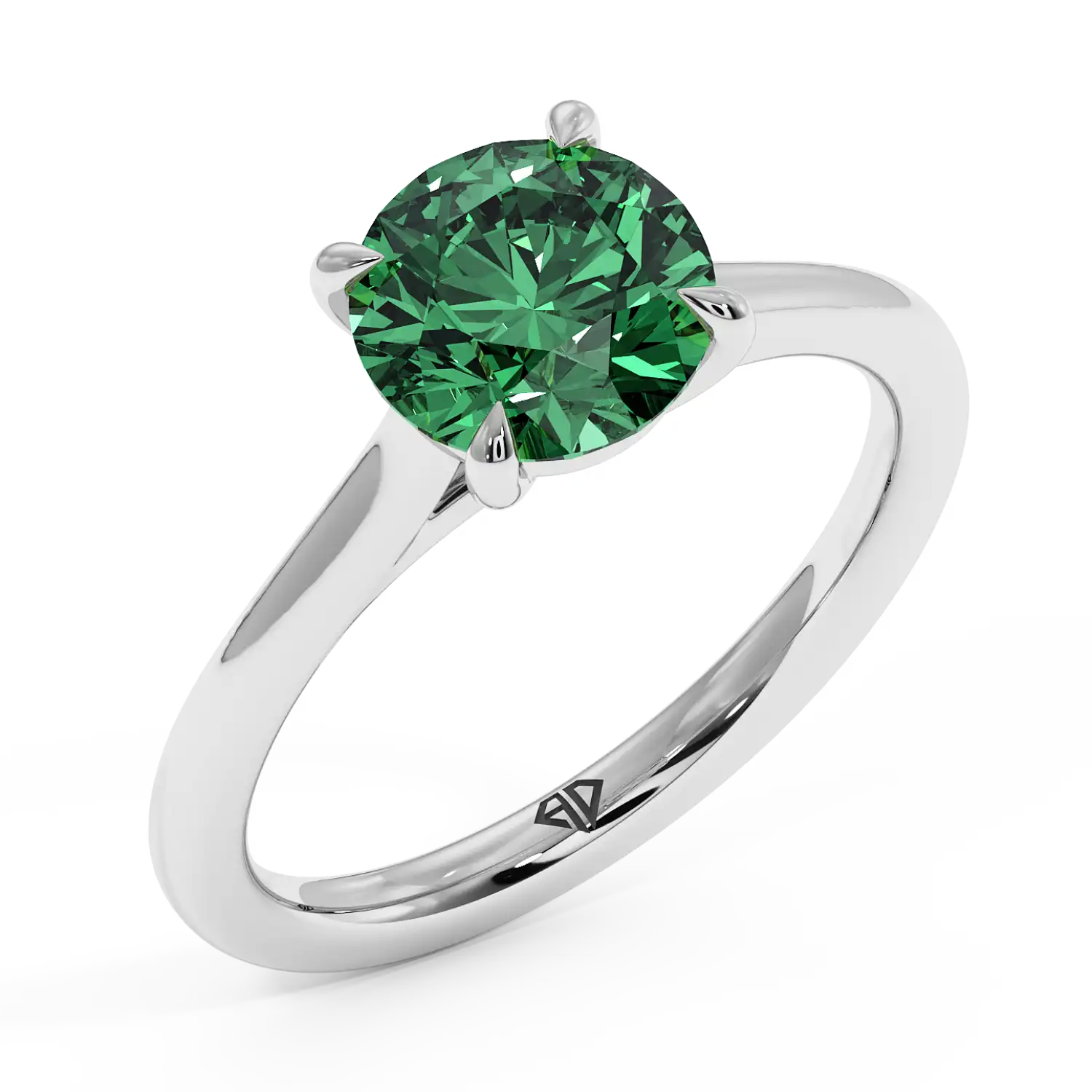 18K White Gold Rowen Solitaire Engagement Ring
