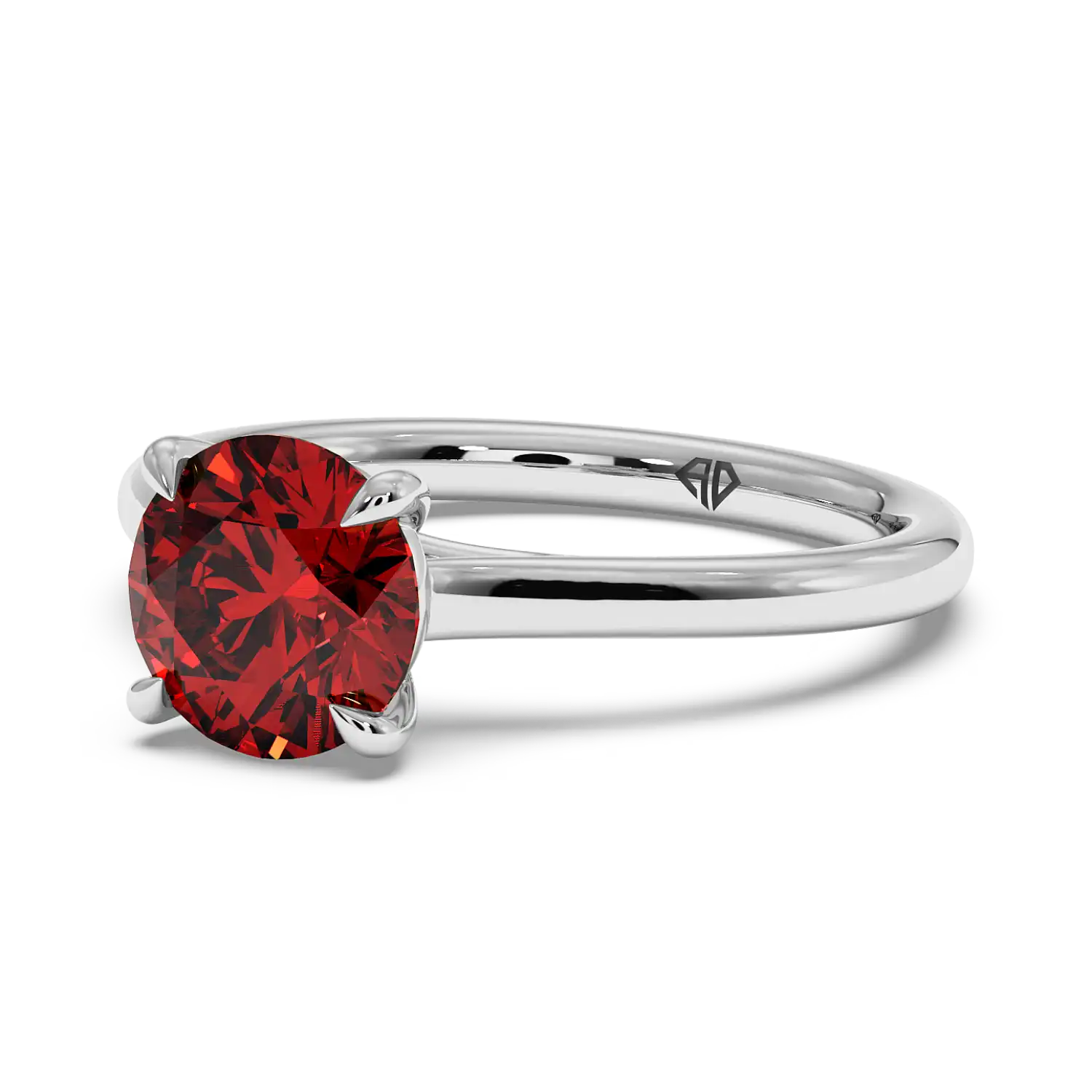 18K White Gold Rowen Solitaire Engagement Ring