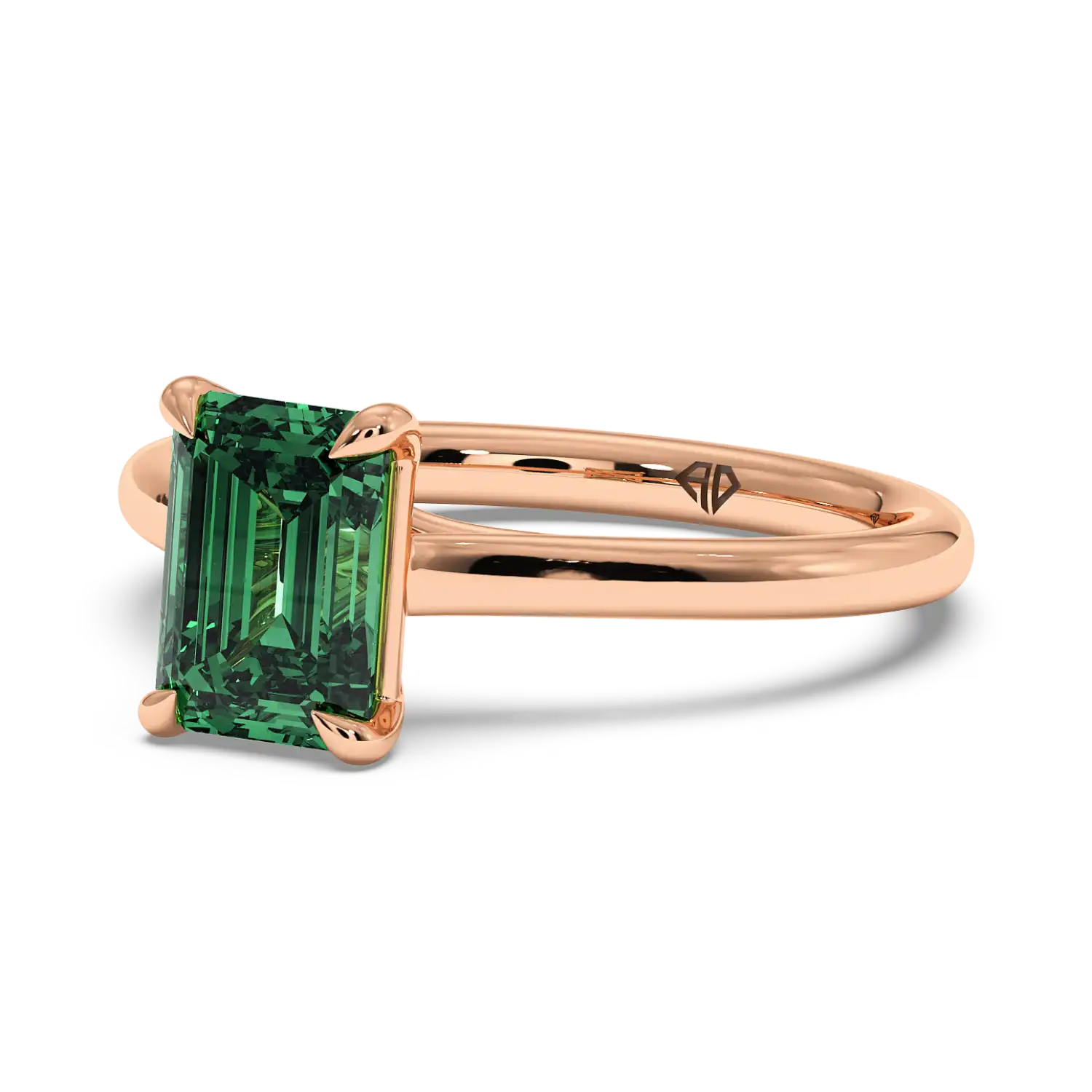 18K Rose Gold Rowen Solitaire Engagement Ring