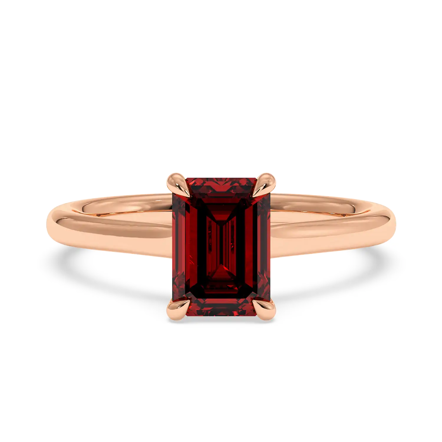 18K Rose Gold Rowen Solitaire Engagement Ring