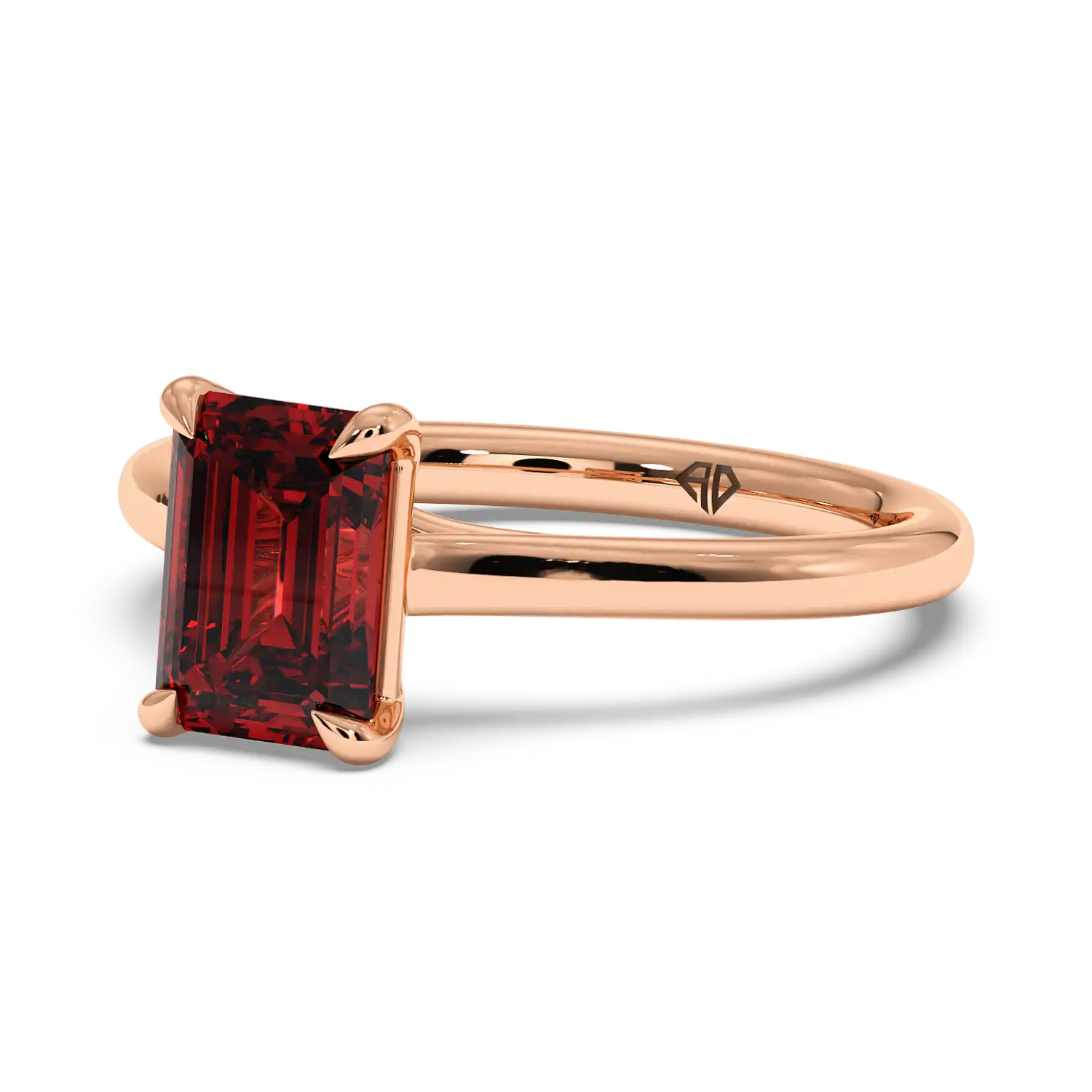 18K Rose Gold Rowen Solitaire Engagement Ring