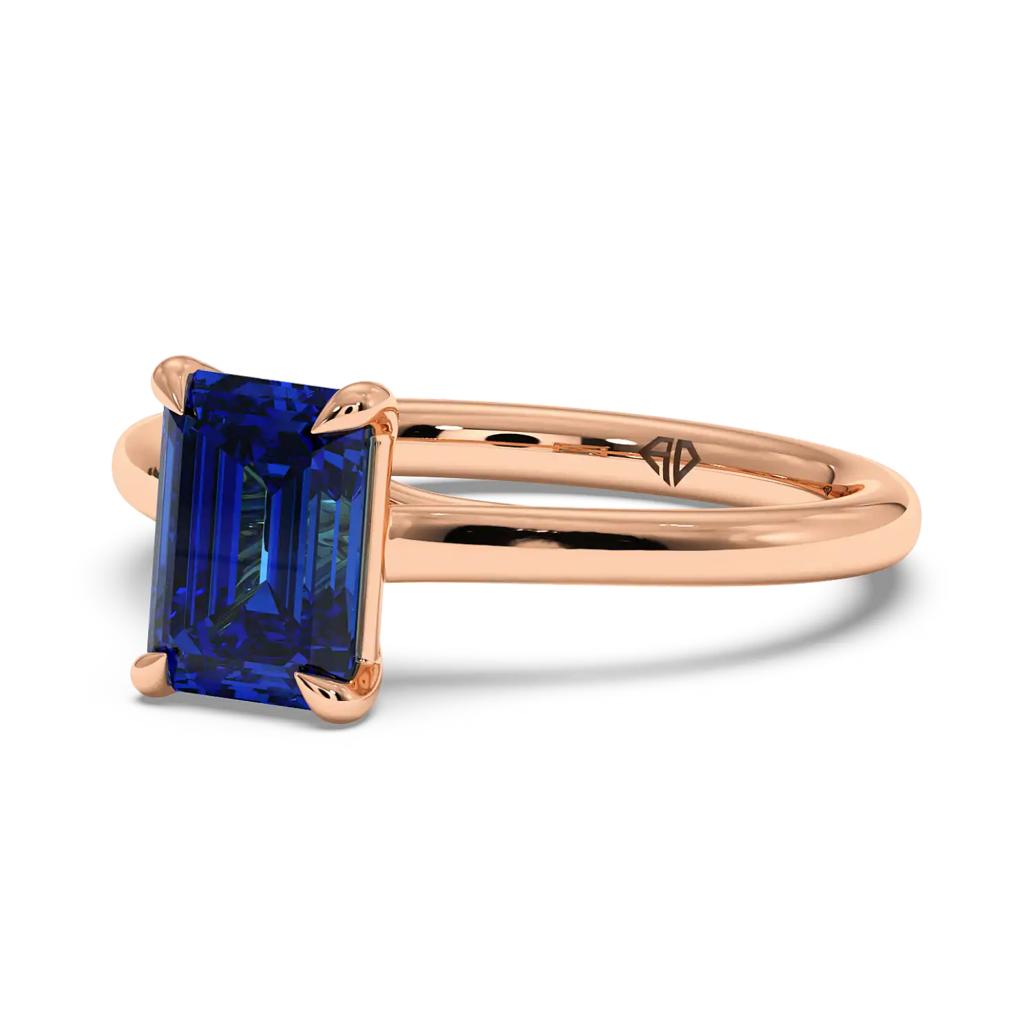 18K Rose Gold Rowen Solitaire Engagement Ring