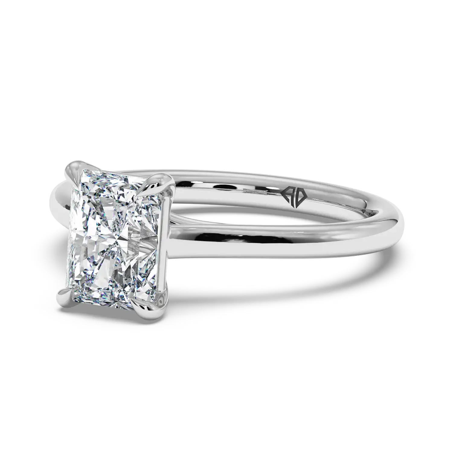 18K White Gold Rowen Solitaire Engagement Ring