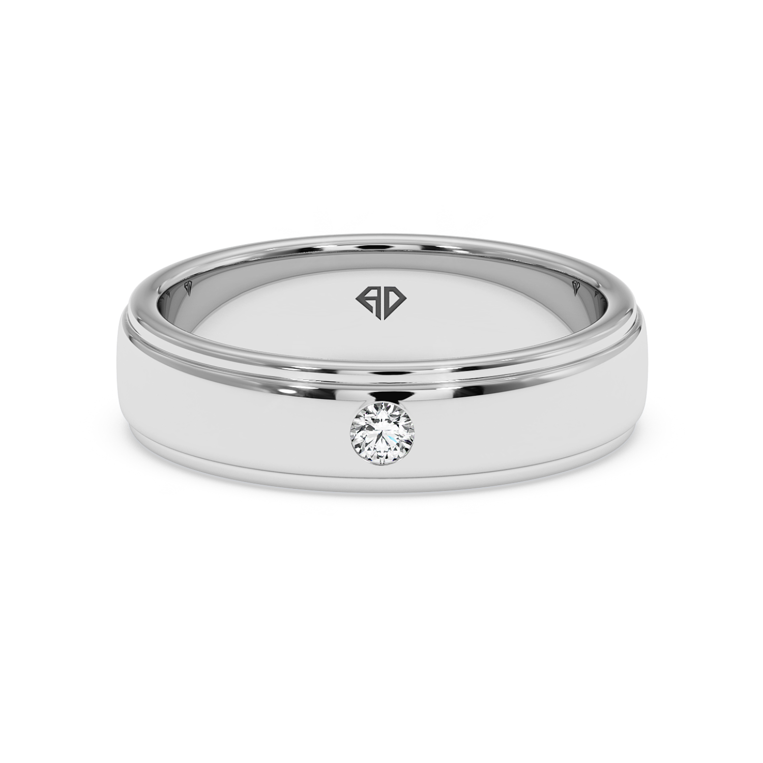 18K White Gold LT5RB1 Diamond Wedding Band