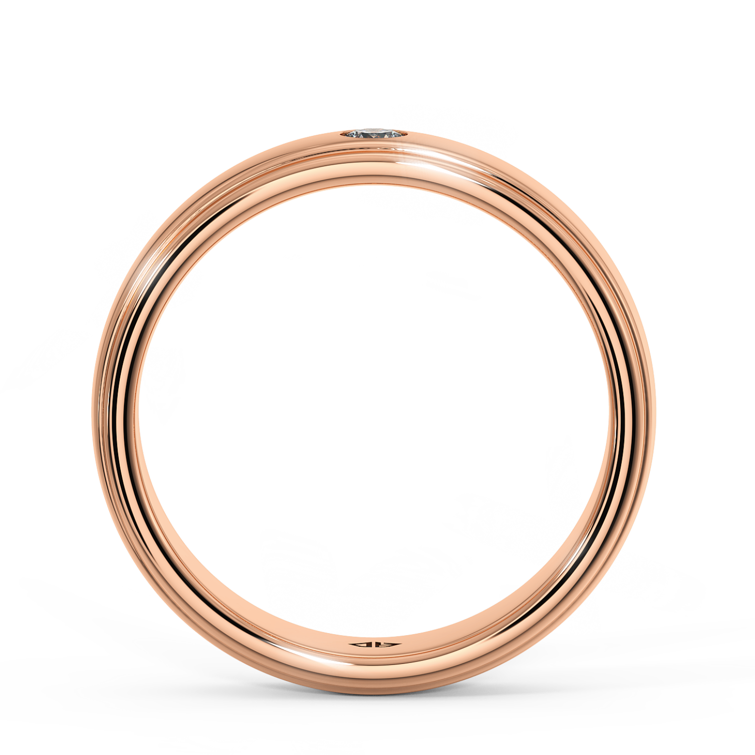9K Rose Gold LT5RB1 Diamond Wedding Band