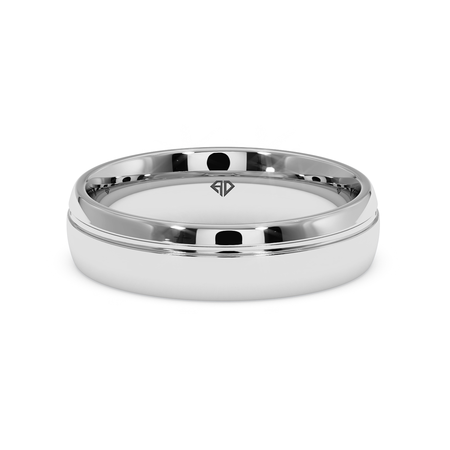 18K White Gold LT5RB12 Wedding Band