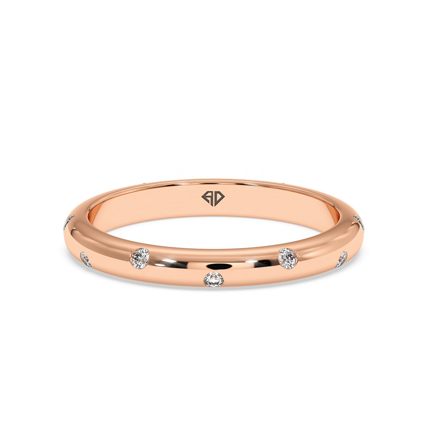 9K Rose Gold LT5RB13 Diamond Wedding Band