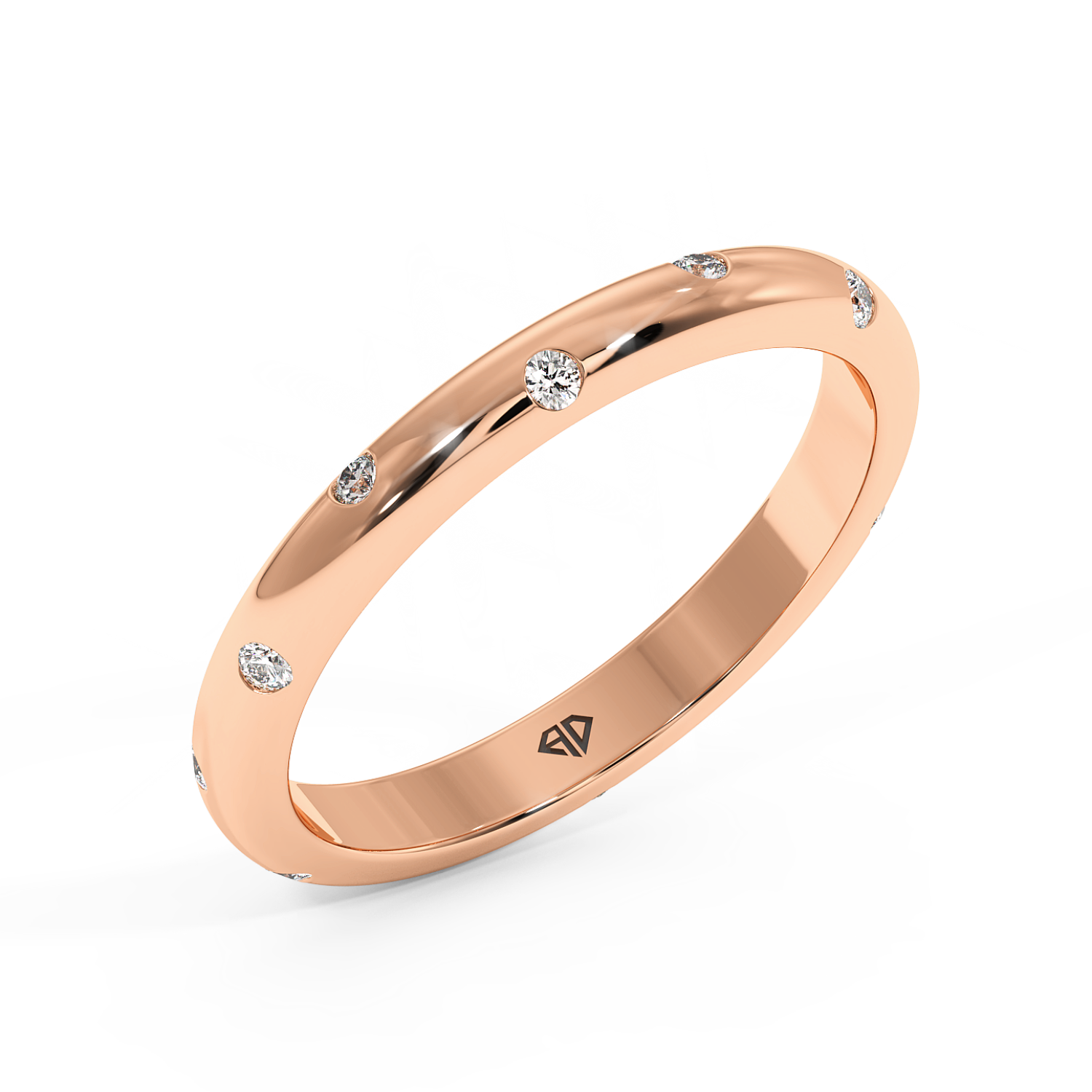 9K Rose Gold LT5RB13 Diamond Wedding Band