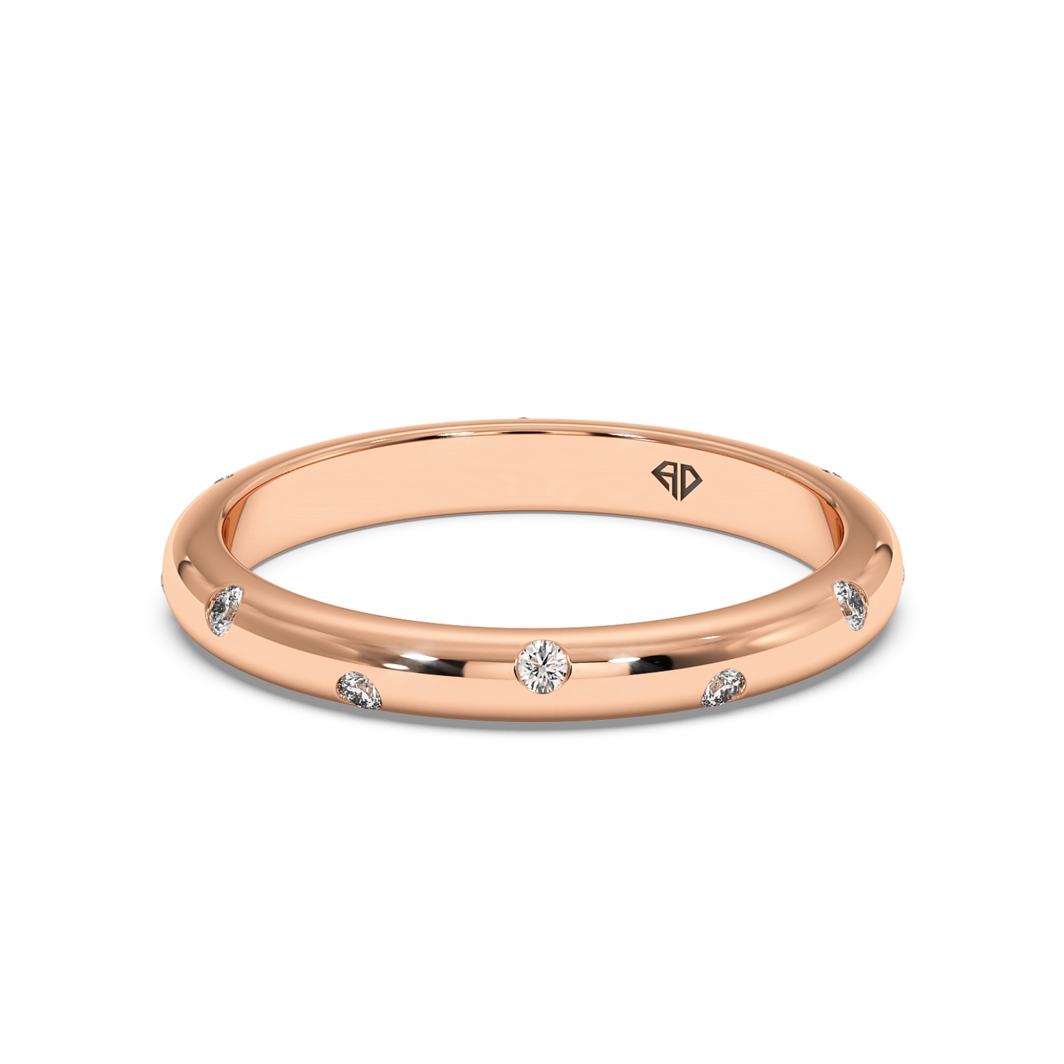 9K Rose Gold LT5RB13 Diamond Wedding Band