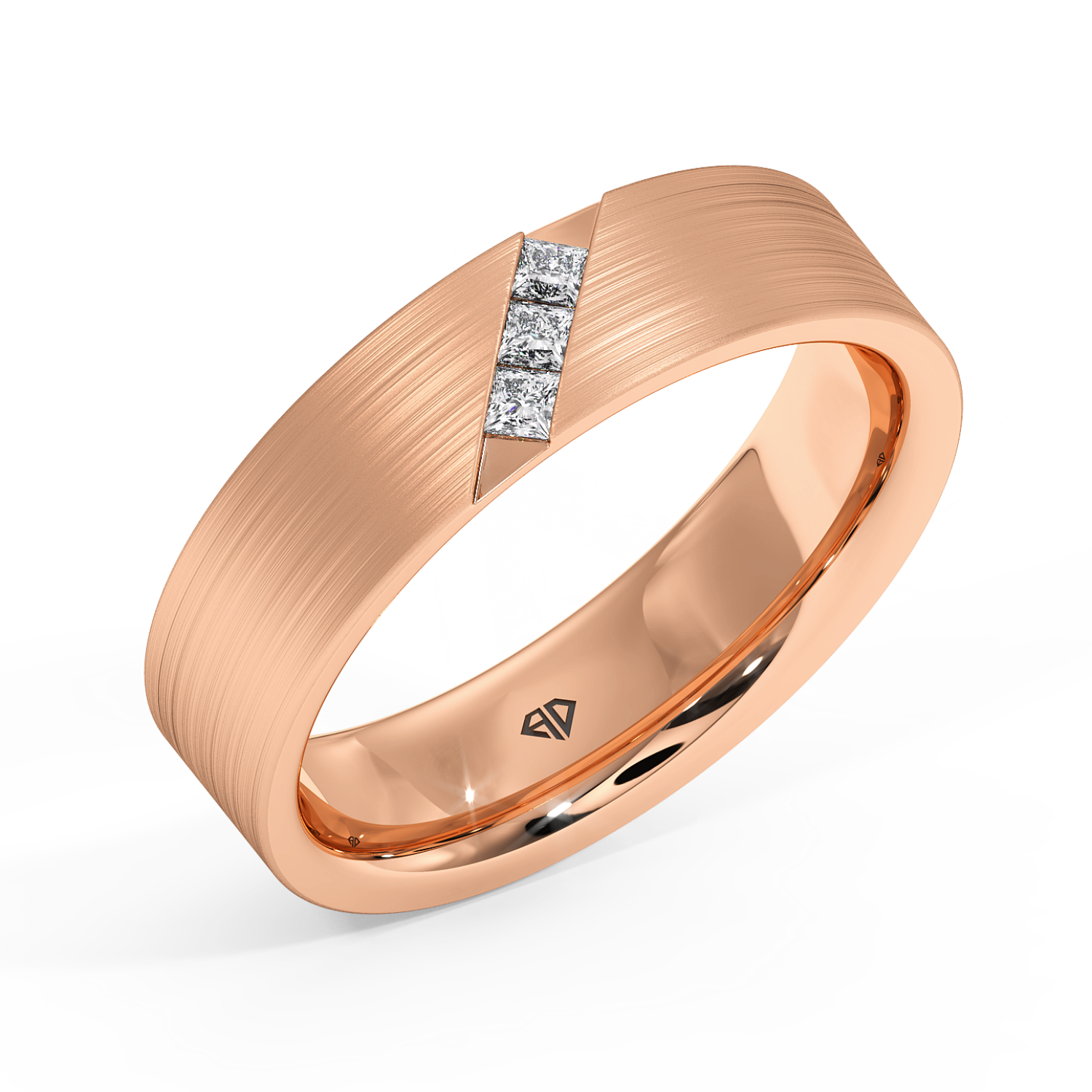 9K Rose Gold LT5RB24 Diamond Wedding Band