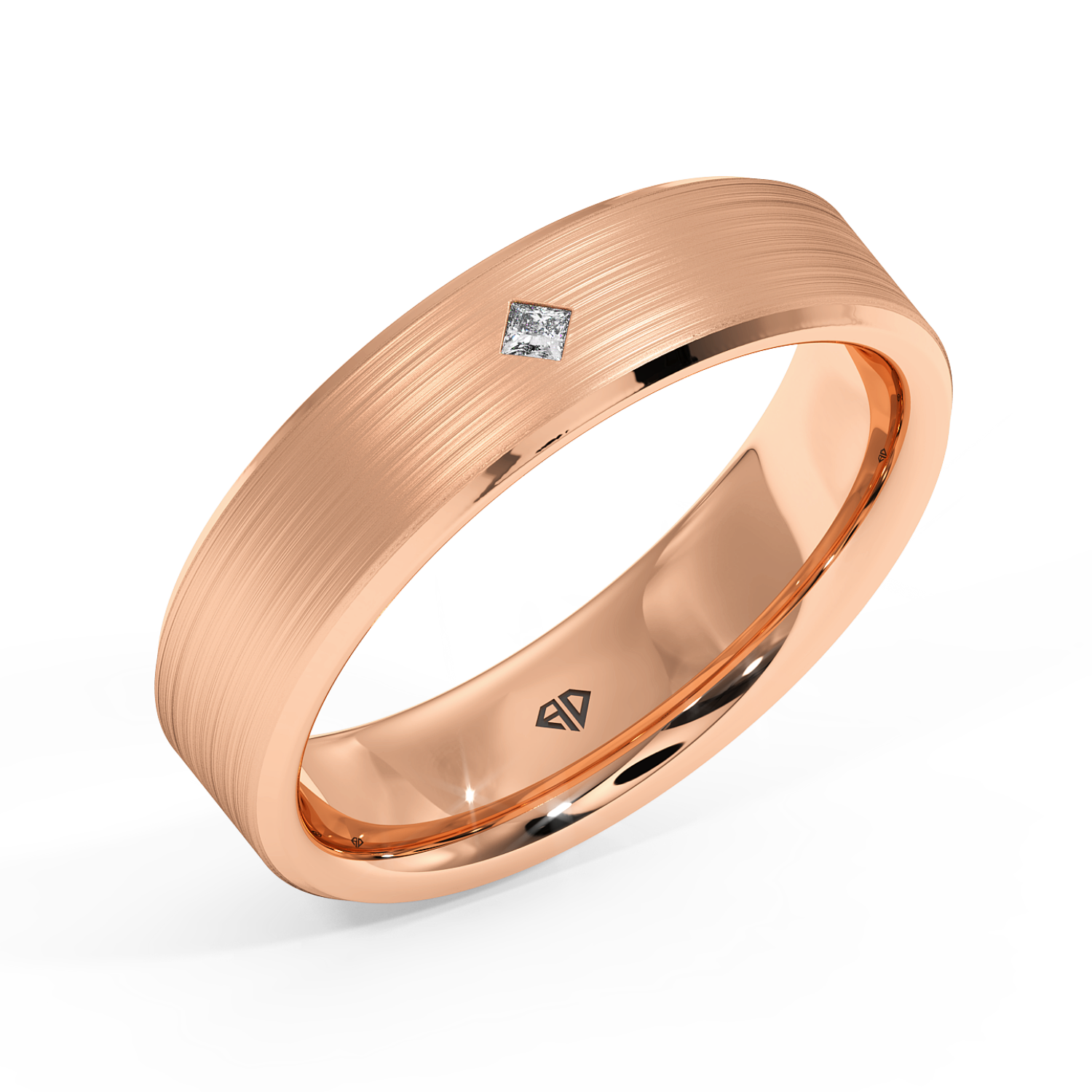 9K Rose Gold LT5RB25 Diamond Wedding Band