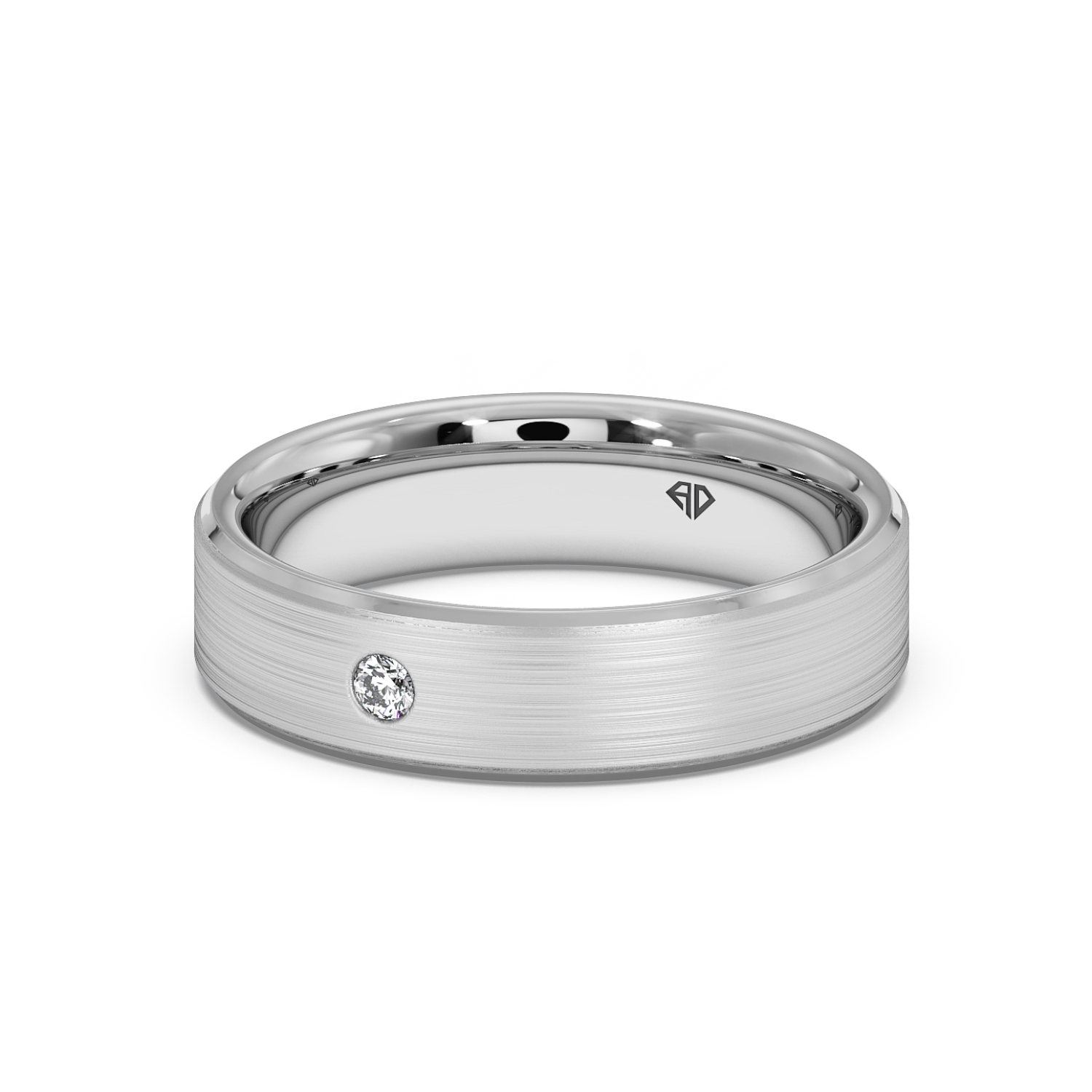 9K White Gold LT5RB27 Diamond Wedding Band