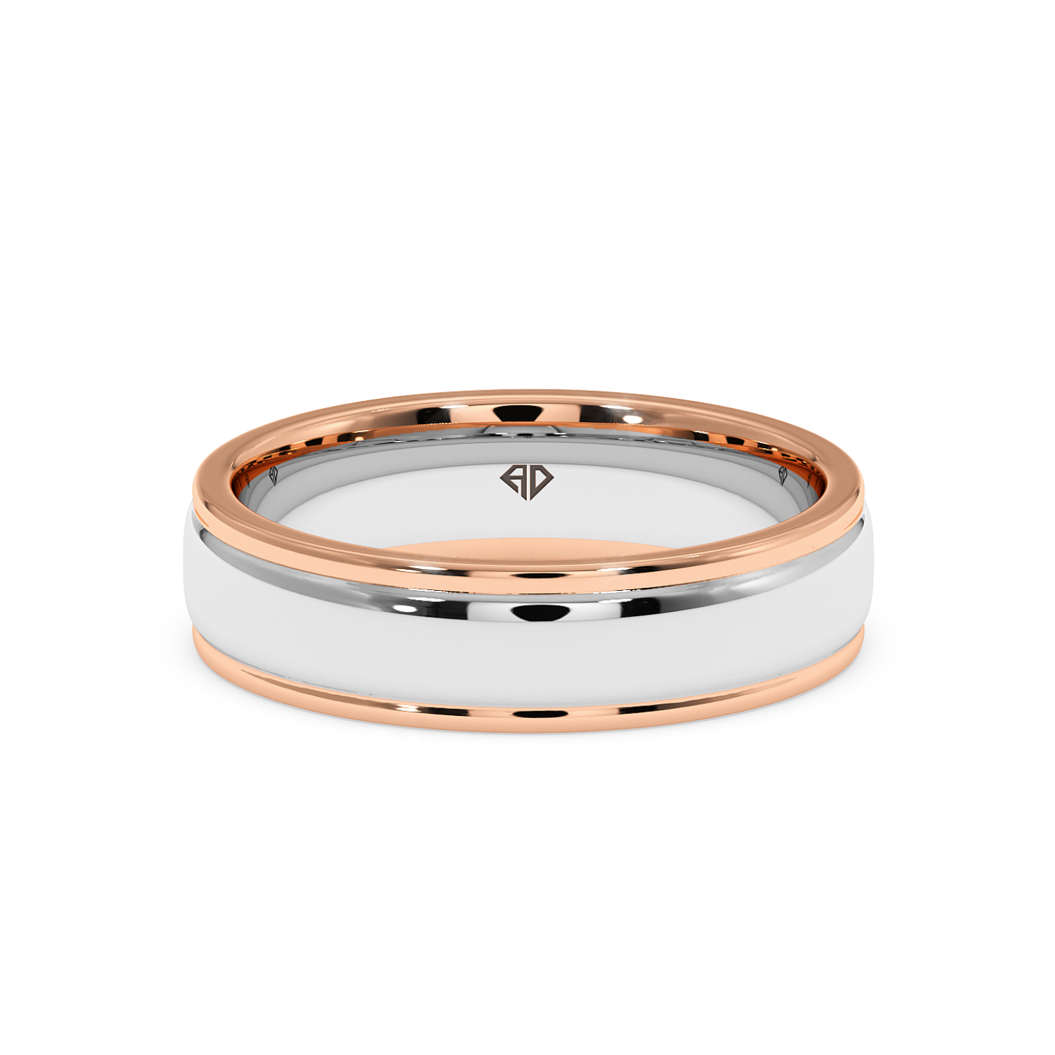 18K White Gold LT5RB3 Wedding Band