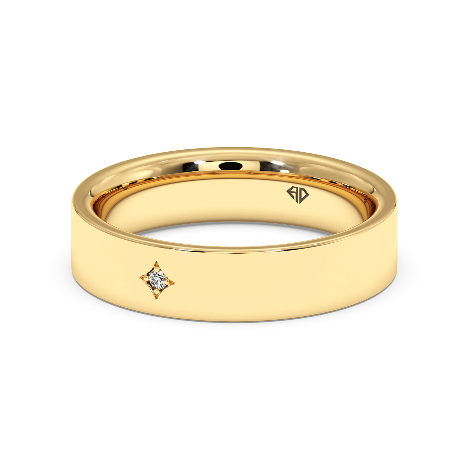 9K Yellow Gold LT5RB32 Diamond Wedding Band