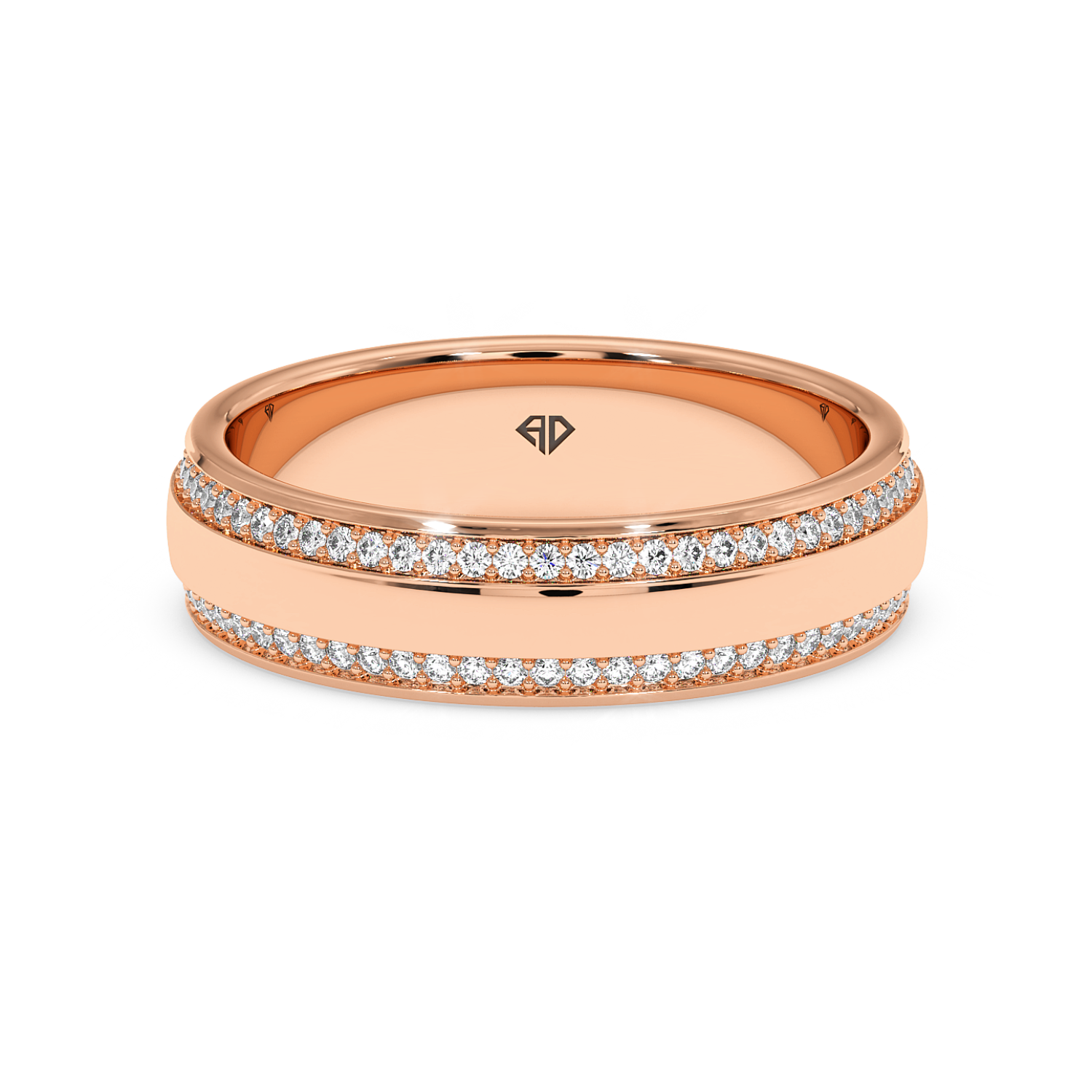 18K Rose Gold LT5RB4 Diamond Wedding Band