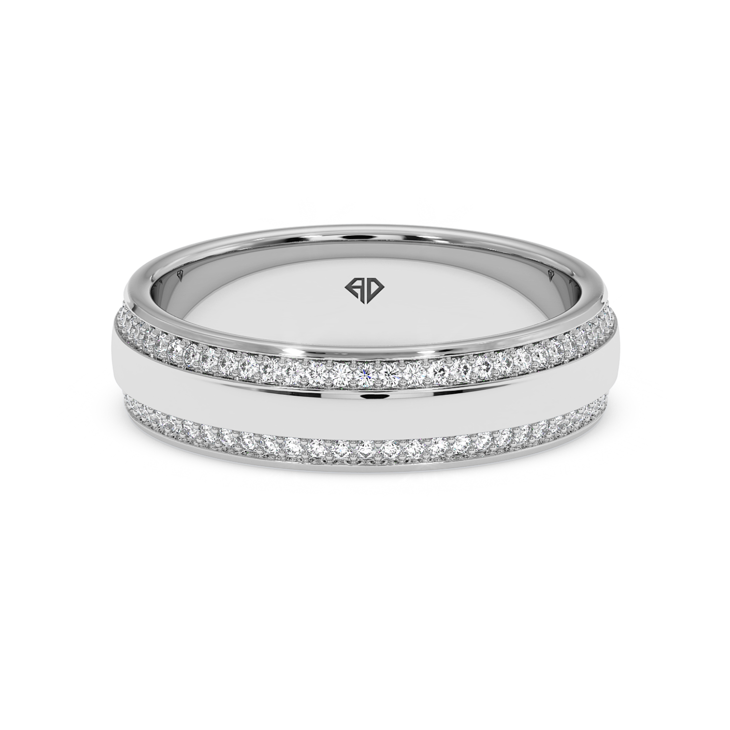18K White Gold LT5RB4 Diamond Wedding Band
