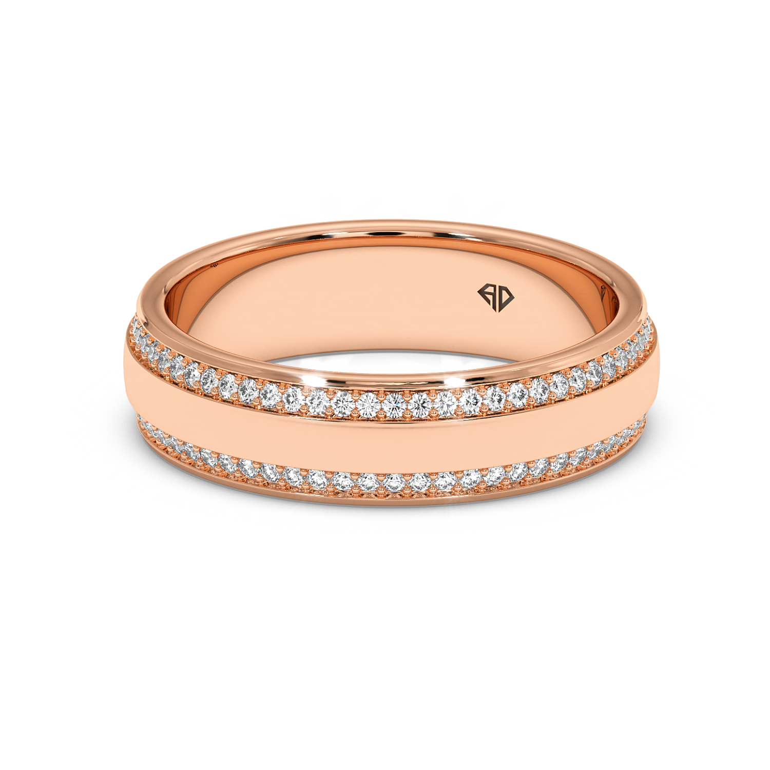9K Rose Gold LT5RB4 Diamond Wedding Band