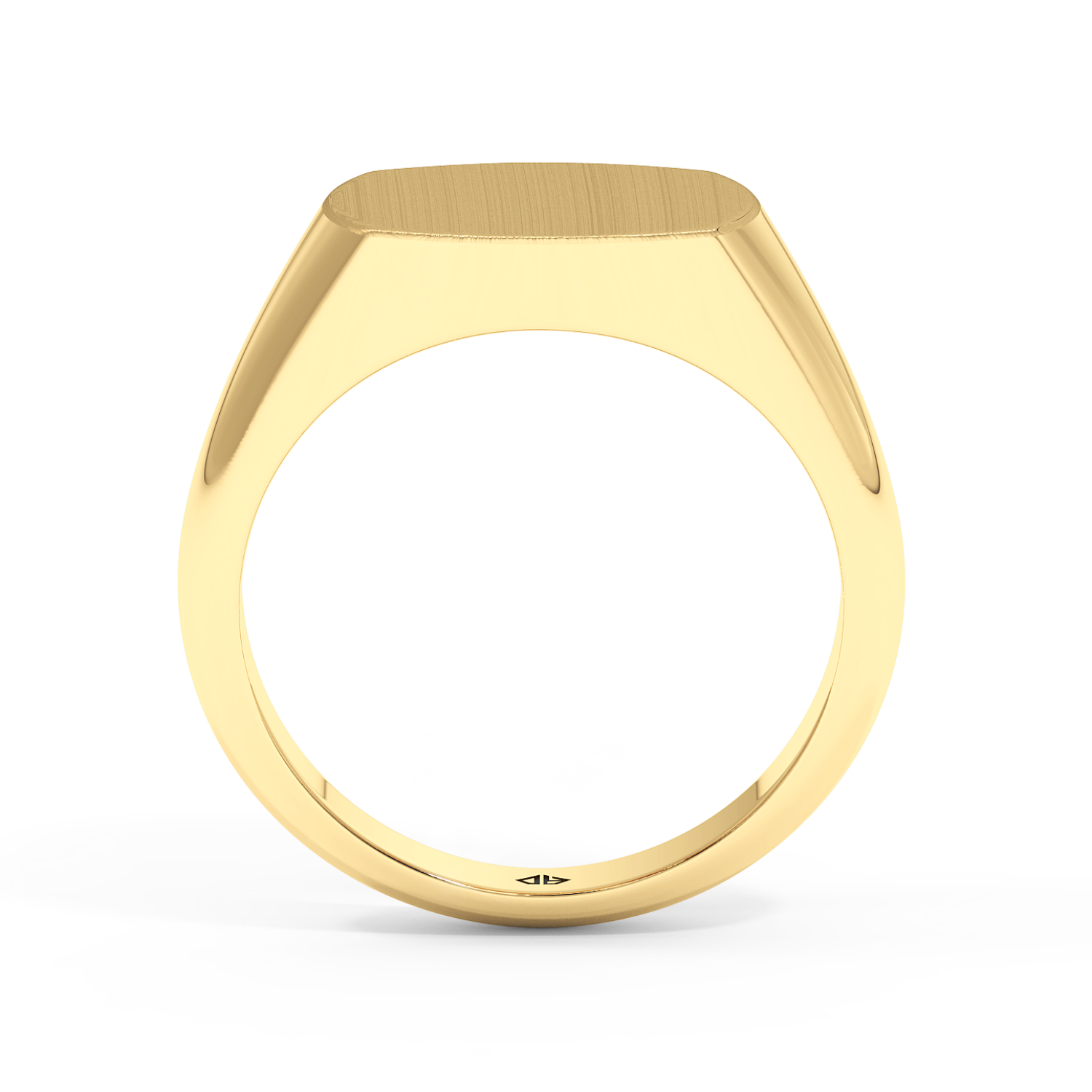 18K Yellow Gold  Stackable Signet Ring for Mens