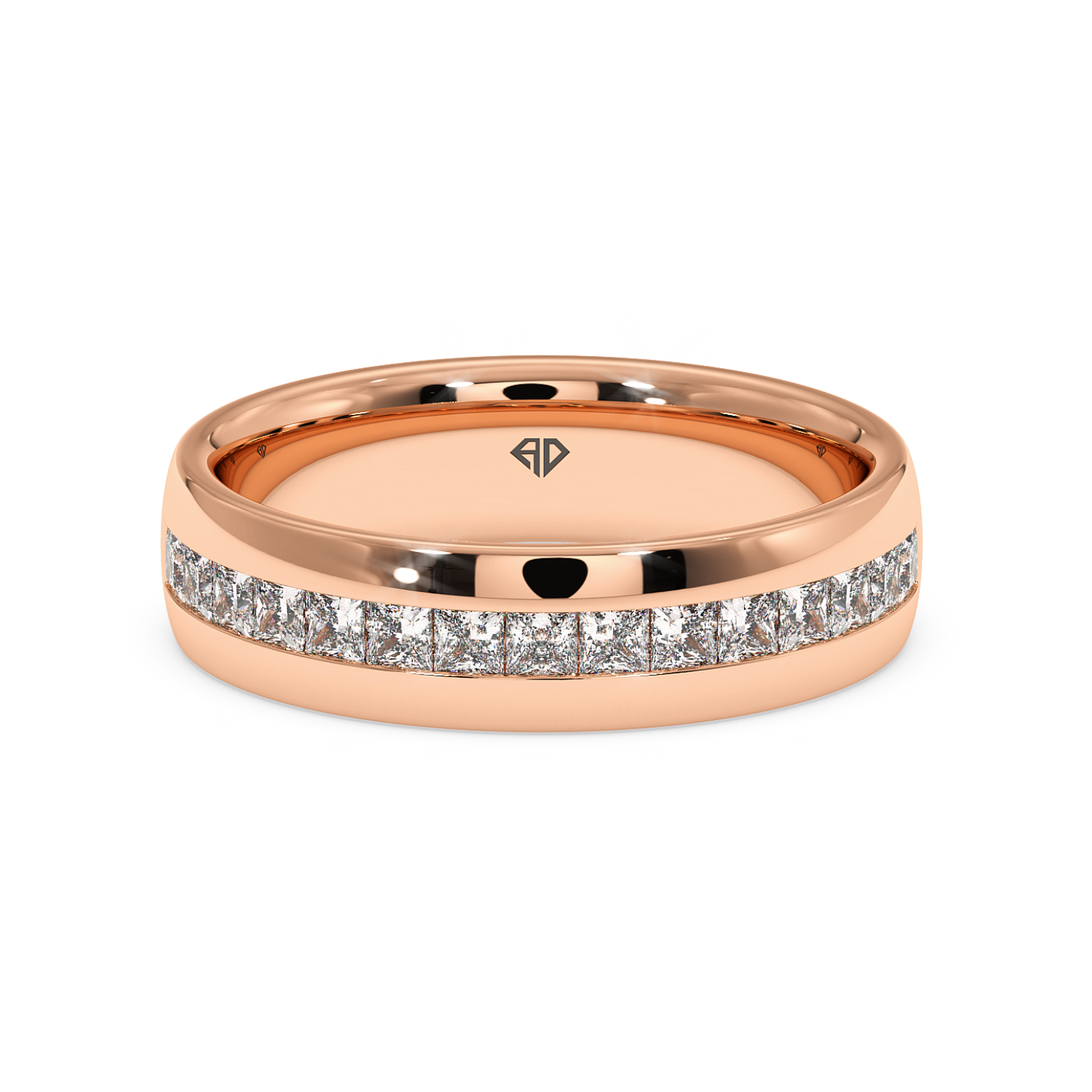 9K Rose Gold LT5RB8 Diamond Wedding Band
