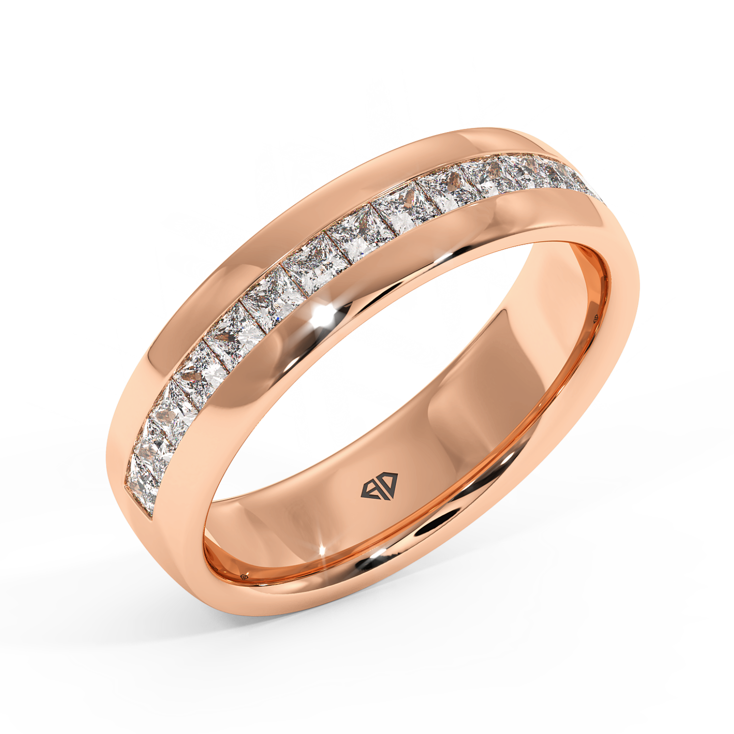 9K Rose Gold LT5RB8 Diamond Wedding Band