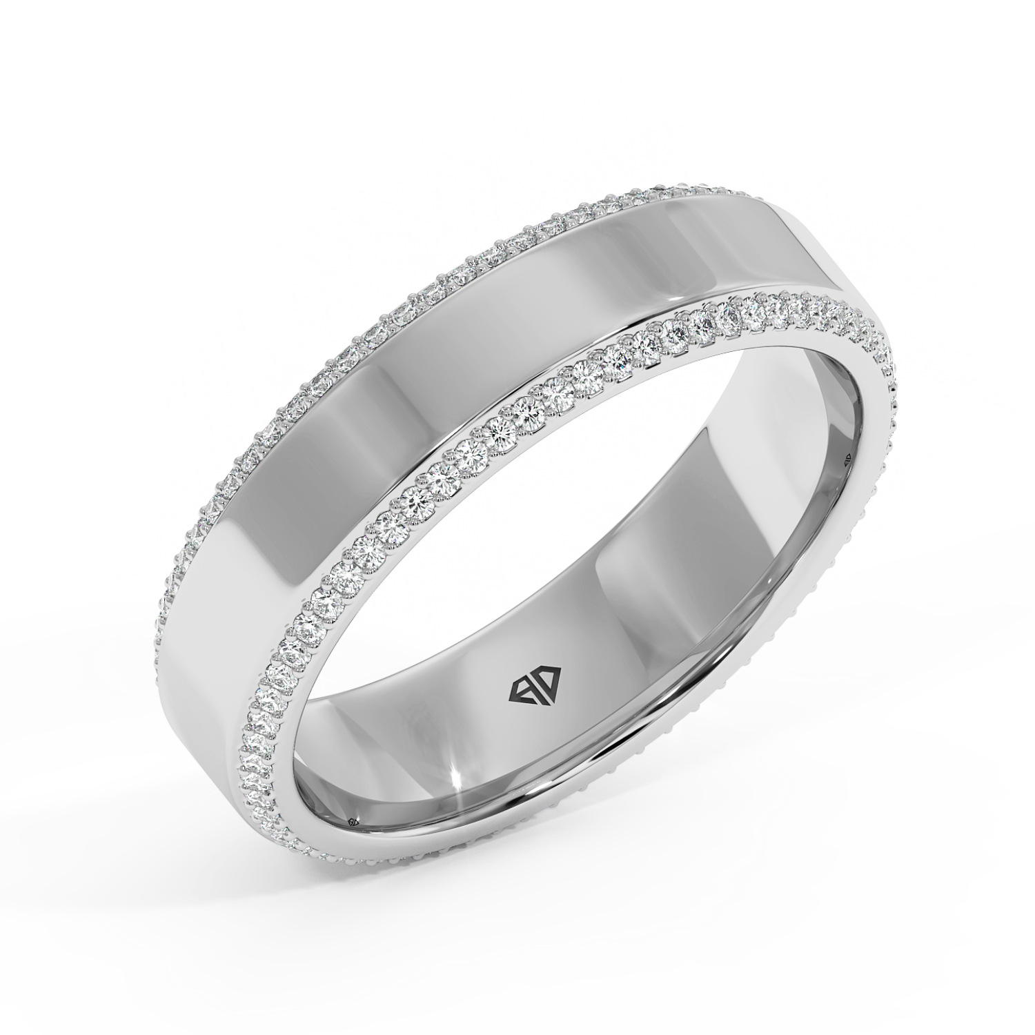 9K White Gold LT5RB9 Diamond Wedding Band