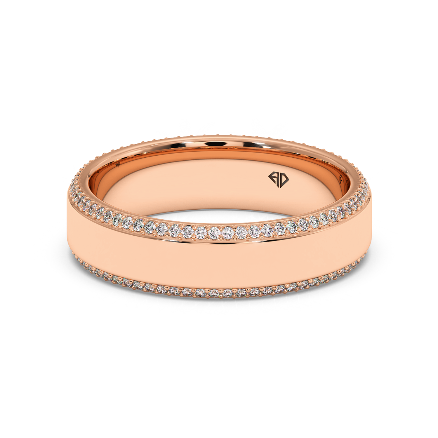 9K Rose Gold LT5RB9 Diamond Wedding Band