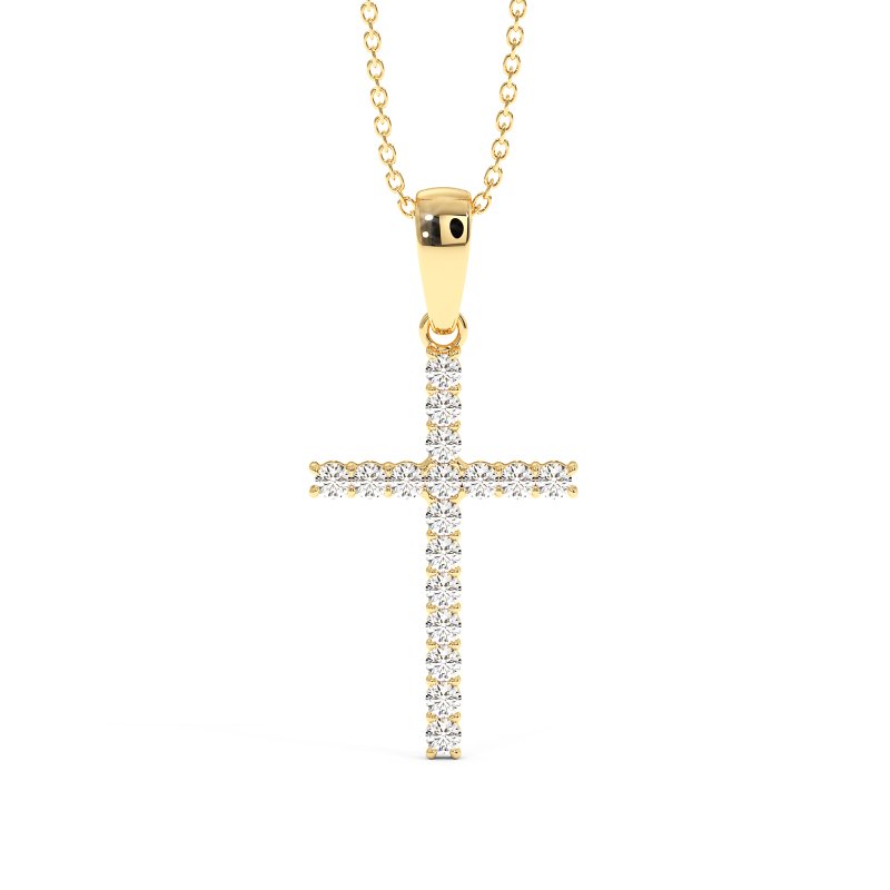 18K Yellow Gold Mary Pendant