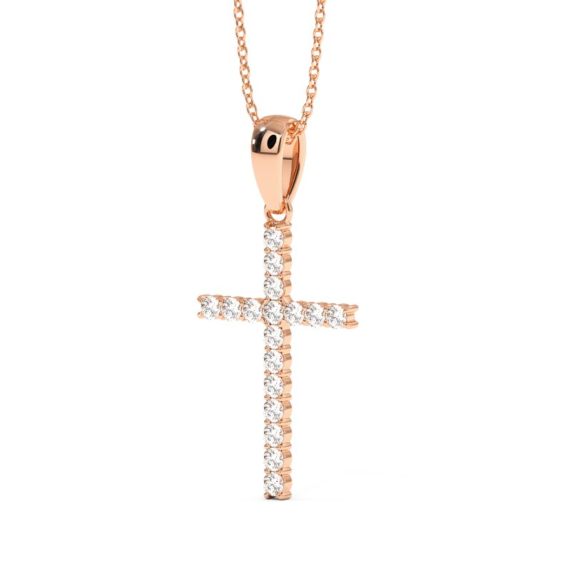 18K Rose Gold Mary Pendant