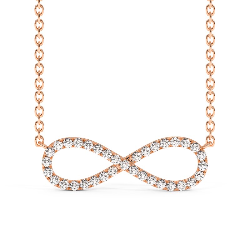 18K Rose Gold Eternity Pendant
