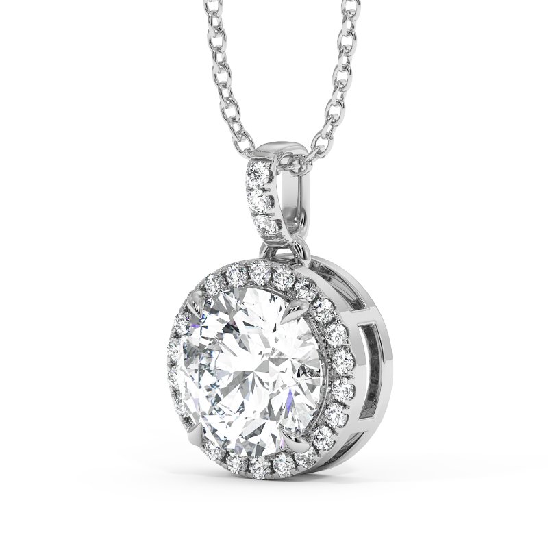 18K White Gold Georgia Pendant