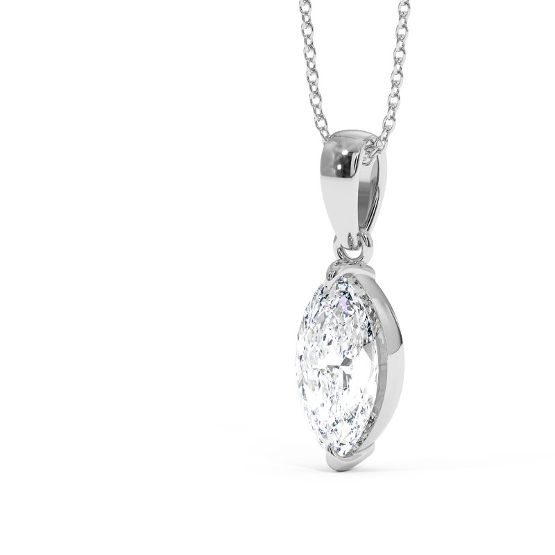 18K White Gold Georgia Pendant