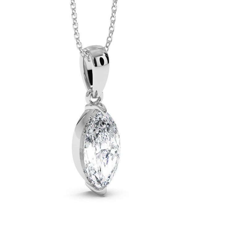 18K White Gold Georgia Pendant