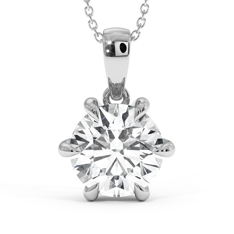 18K White Gold Brooke Pendant