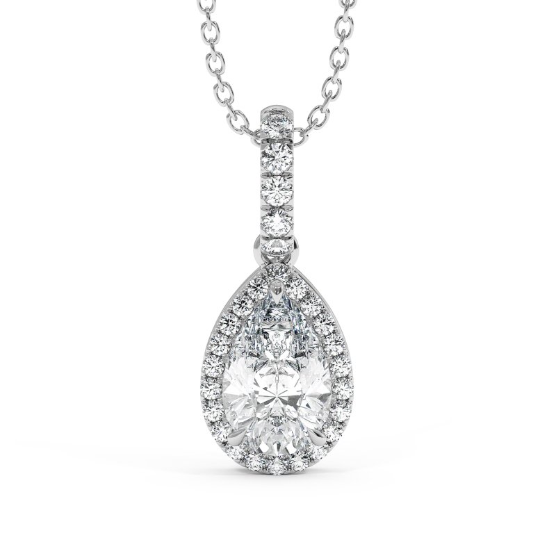 18K White Gold London Pendant