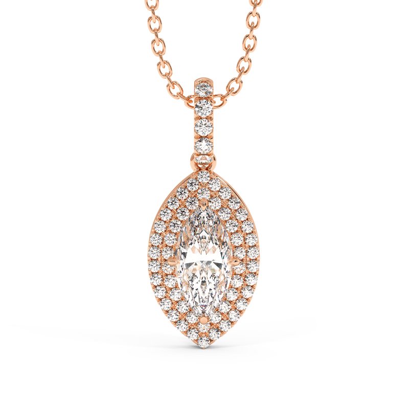 18K Rose Gold Aspen Pendant