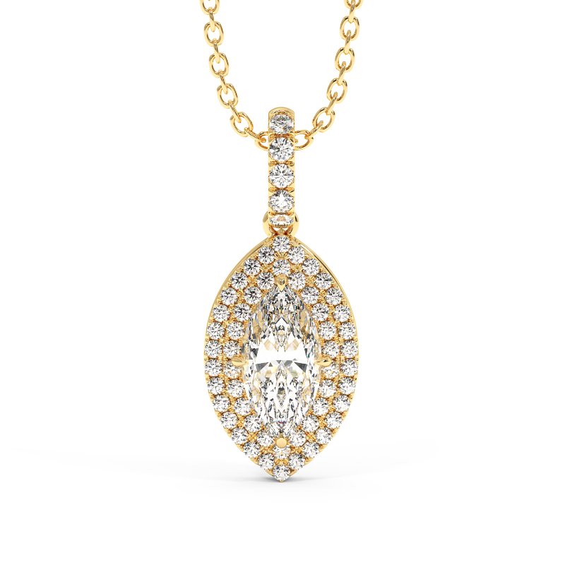 18K Yellow Gold Aspen Pendant