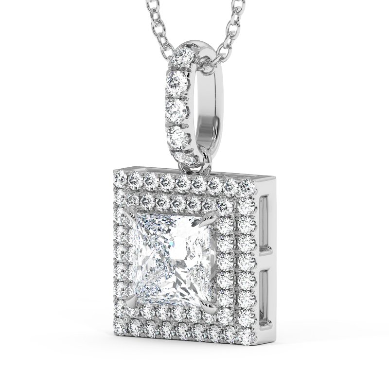 18K White Gold Aspen Pendant