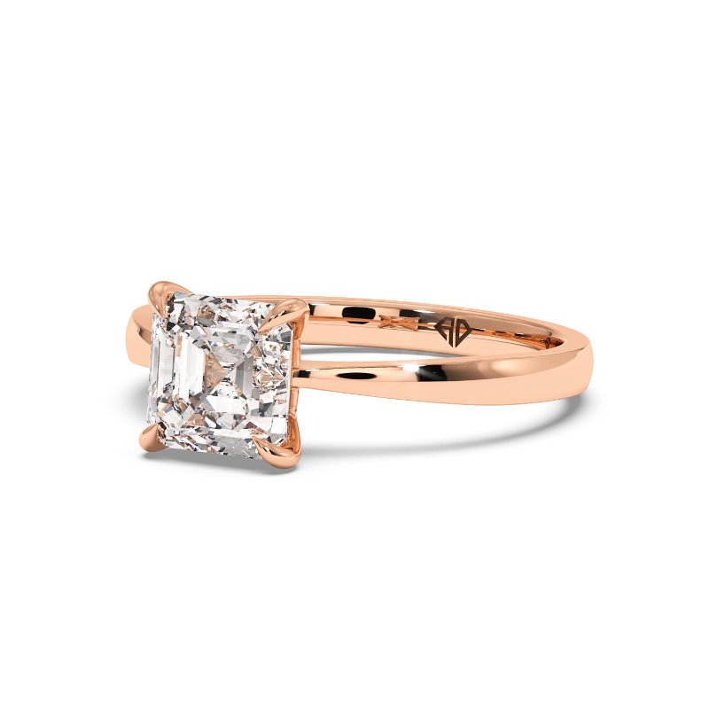 18K Rose Gold Giselle Diamond Solitaire Engagement Ring