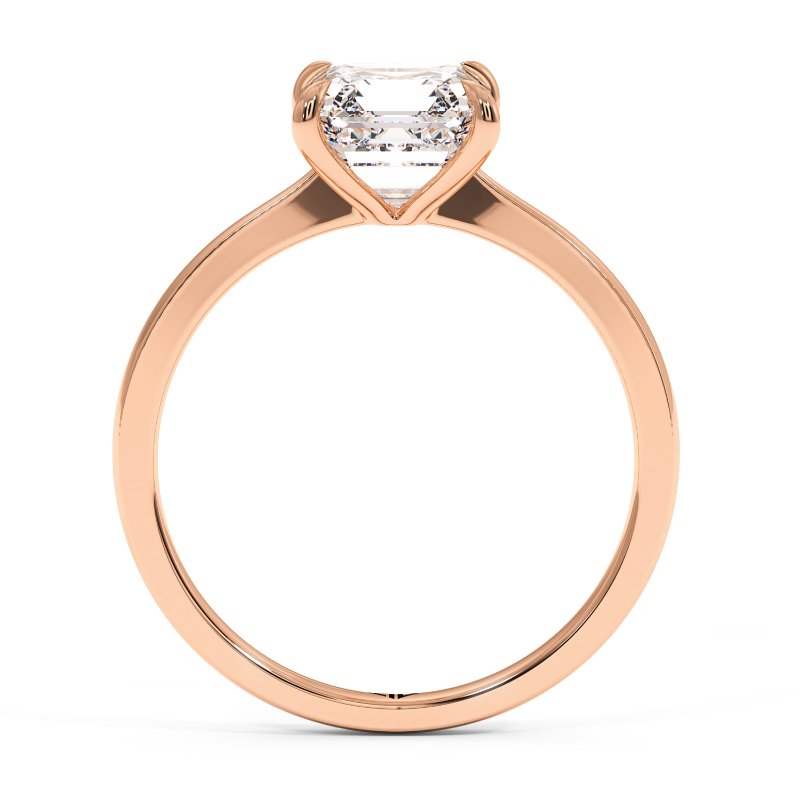 18K Rose Gold Giselle Diamond Solitaire Engagement Ring