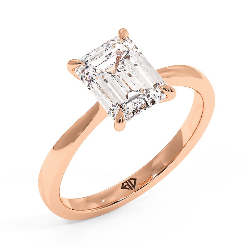 18K Rose Gold Giselle Diamond Solitaire Engagement Ring