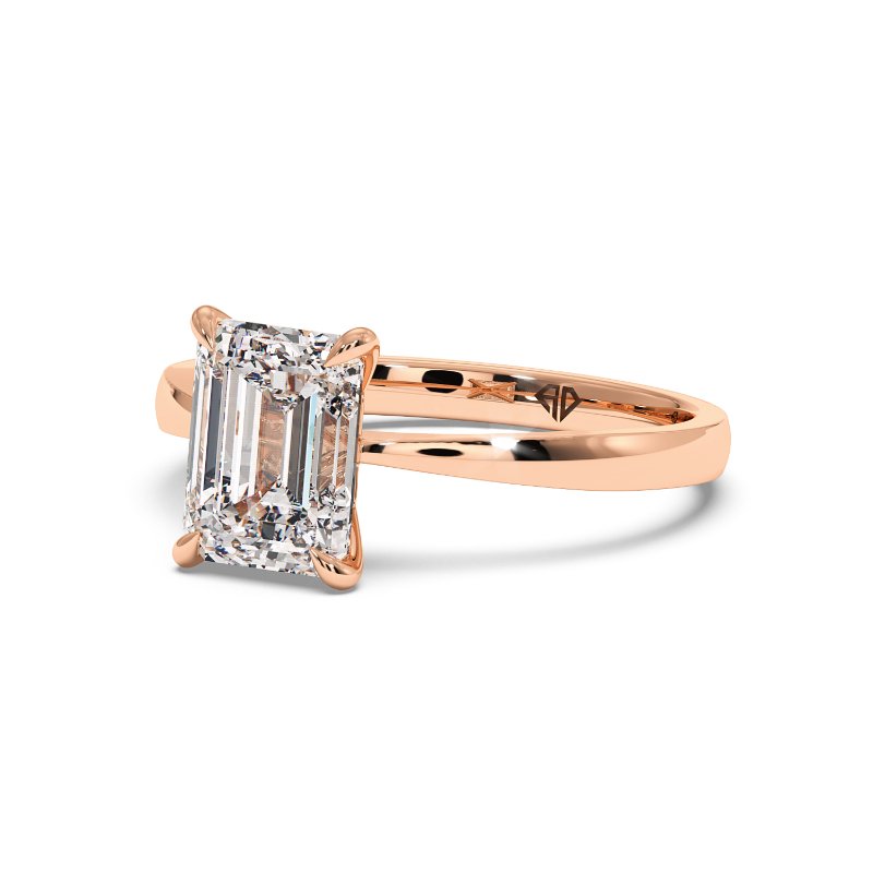 18K Rose Gold Giselle Diamond Solitaire Engagement Ring