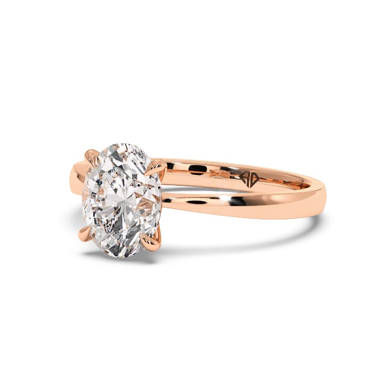 18K Rose Gold Giselle Diamond Solitaire Engagement Ring