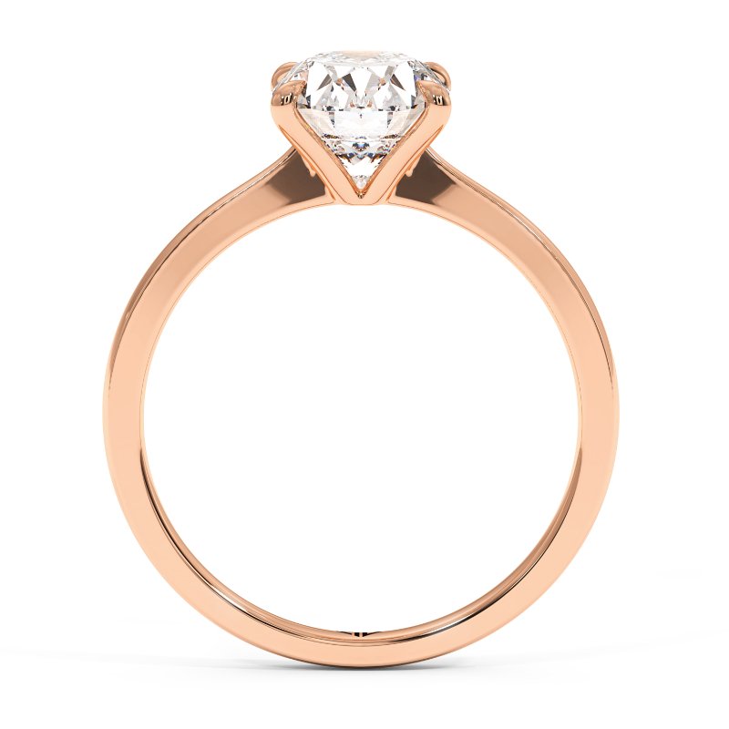 18K Rose Gold Giselle Diamond Solitaire Engagement Ring